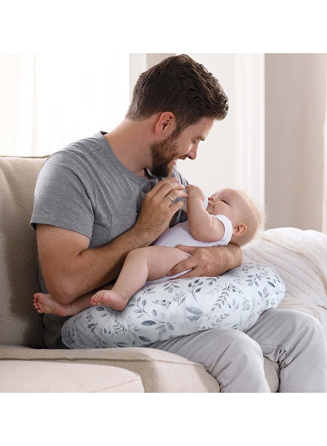Nursing Pillow Original Support, Gray Taupe Leaves, Ergonomic Nursing Essentials For Bottle And Breastfeeding
