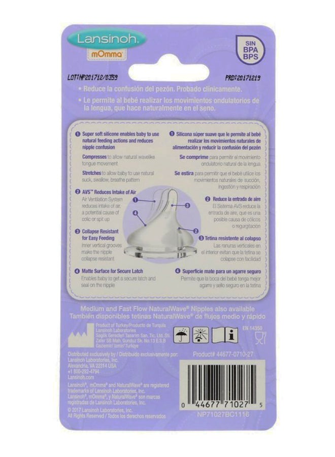 2-Piece Slow Flow Naturalwave Nipples Set