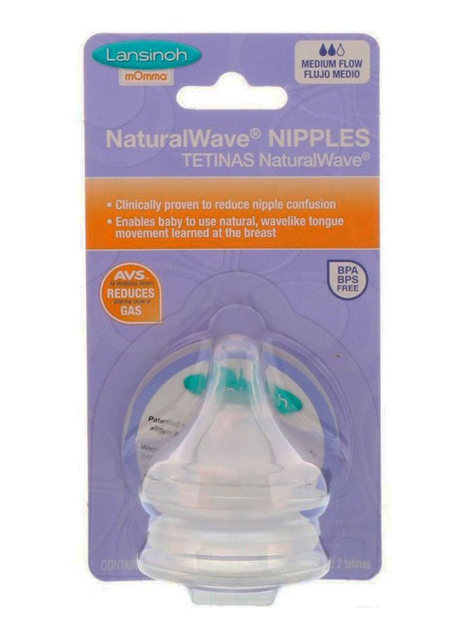 2-Piece Medium Flow Naturalwave Nipples Set