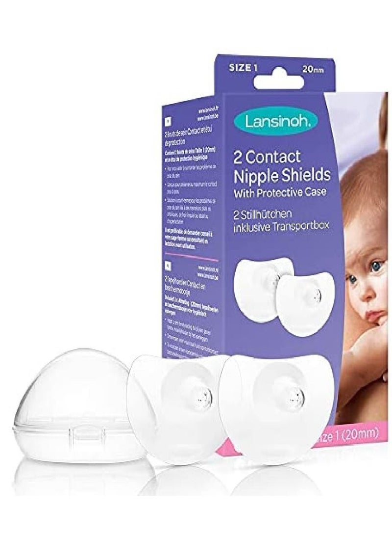 2 Contact Nipple Shields 20 mm (With Protective Case)