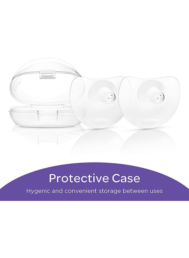 Lansinoh Contact Nipple Shield with Carrying Case, Size 1 (24 mm) 2 Count