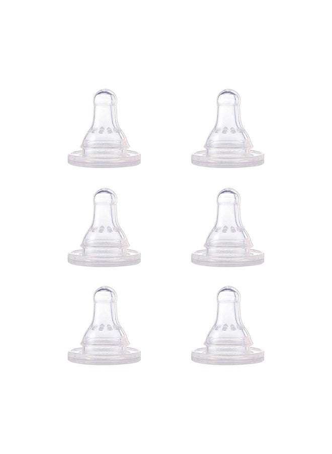 First Essentials By Nuk Silicone Baby Bottle Nipples Slow Flow 6 Pack