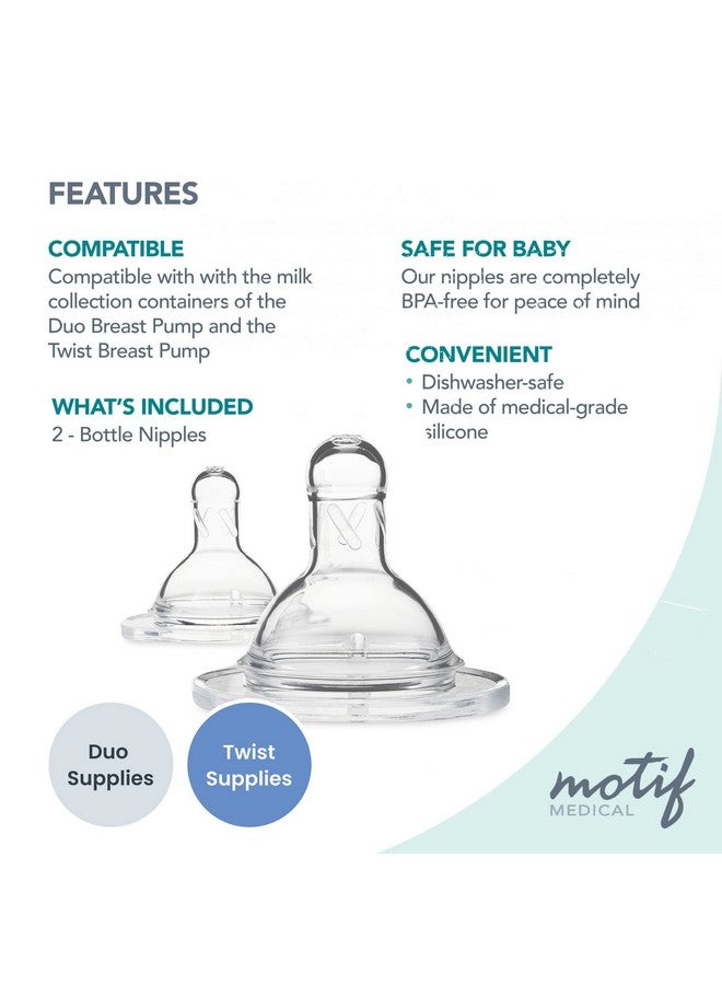 Slowflow Baby Bottle Nipples For Duo