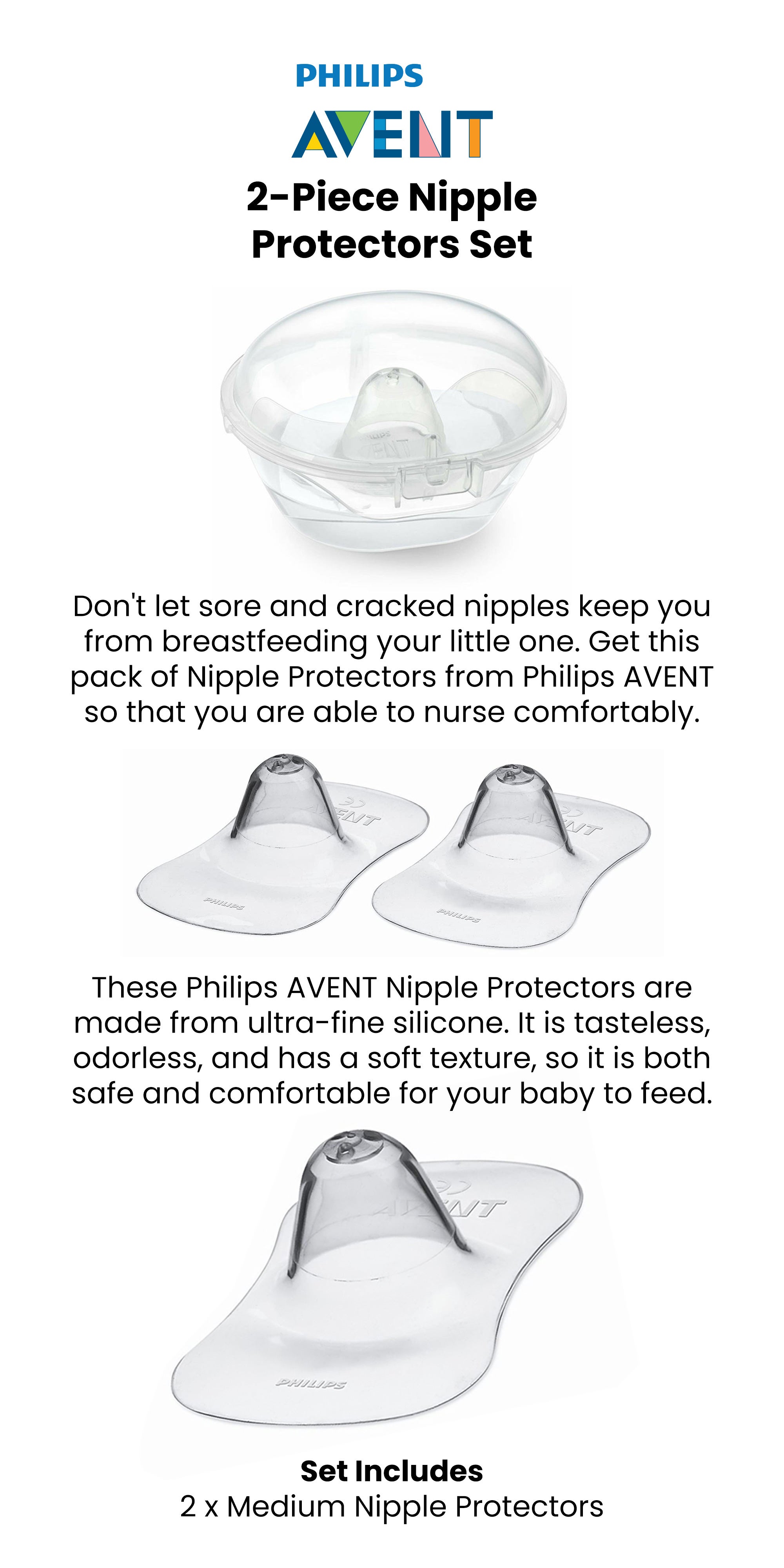 2-Piece medium Nipple Protectors Set