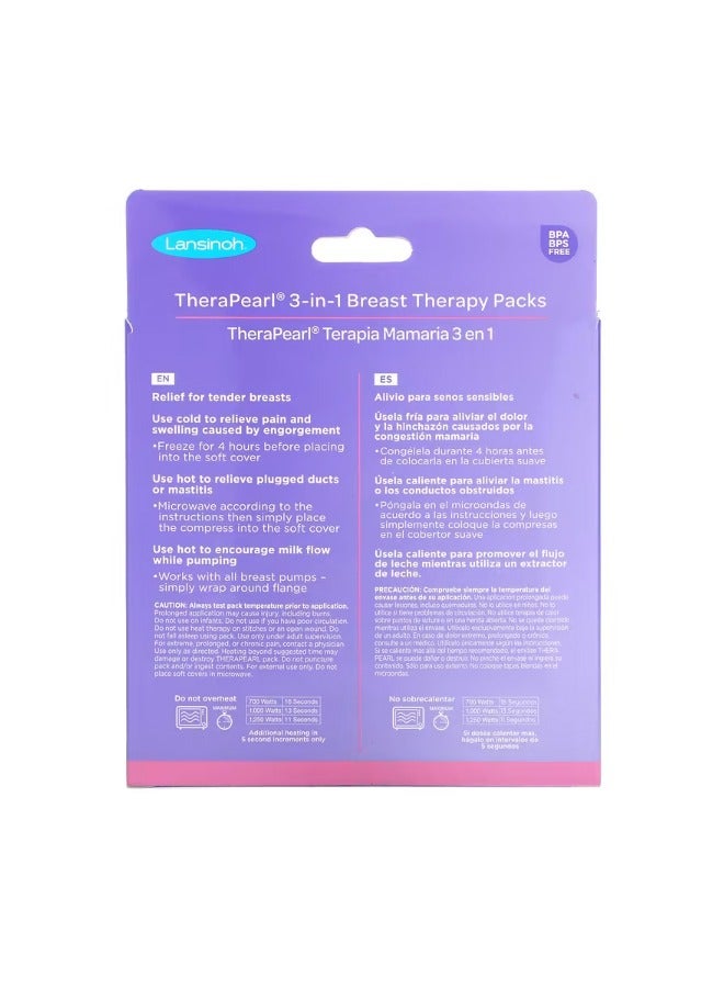 TheraPearl 3in1 Breast Therapy 2 Reusable Packs and Soft Covers