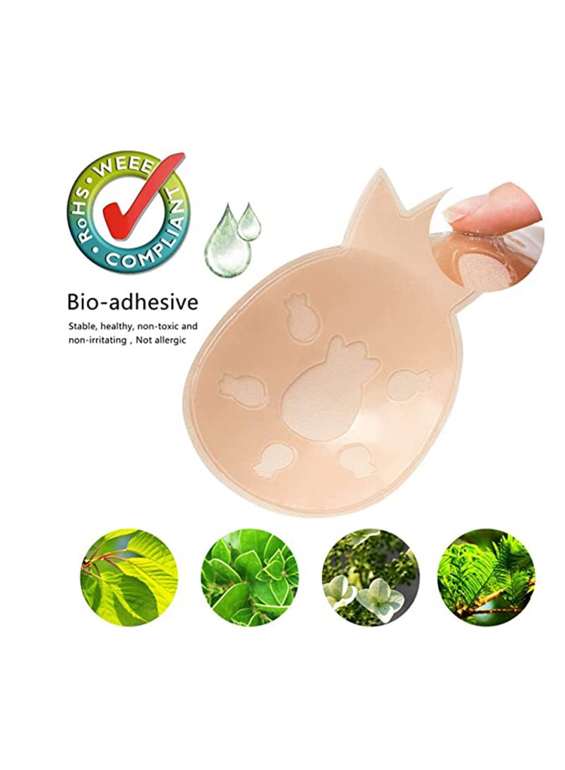 Nipple Covers For Women, Ultra Thin Reusable Silicone Nipple Covers, Alternative to a strapless Bra, Pasties for Women, Reusable, Sticky Breast Pasties Petals (2 Pairs)