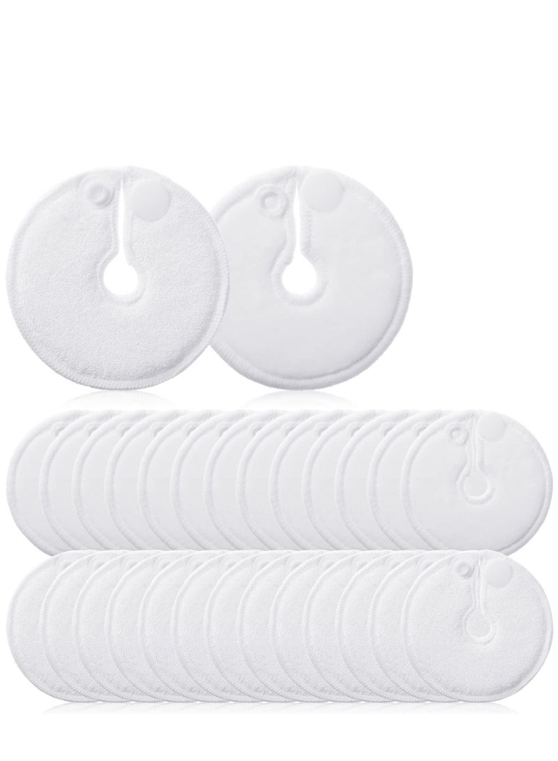 20 Pack G Tube Button Covers Pads Holder Peritoneal Abdominal Feeding Supplies Soft Absorbent Cotton Nursing Peg Accessories, White, 3 Inch