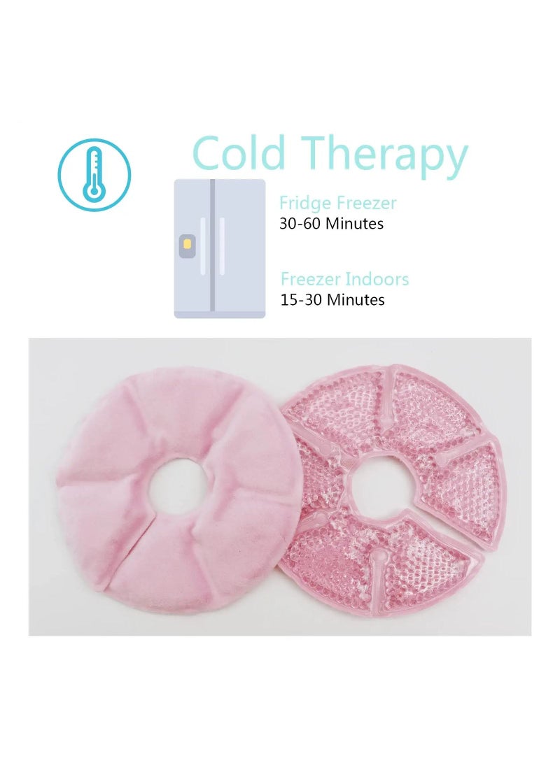 Breast Therapy Pads Ice Pack, 2Pcs Hot Cold Breastfeeding Gel Pads, Boost Milk Let-Down with Bead