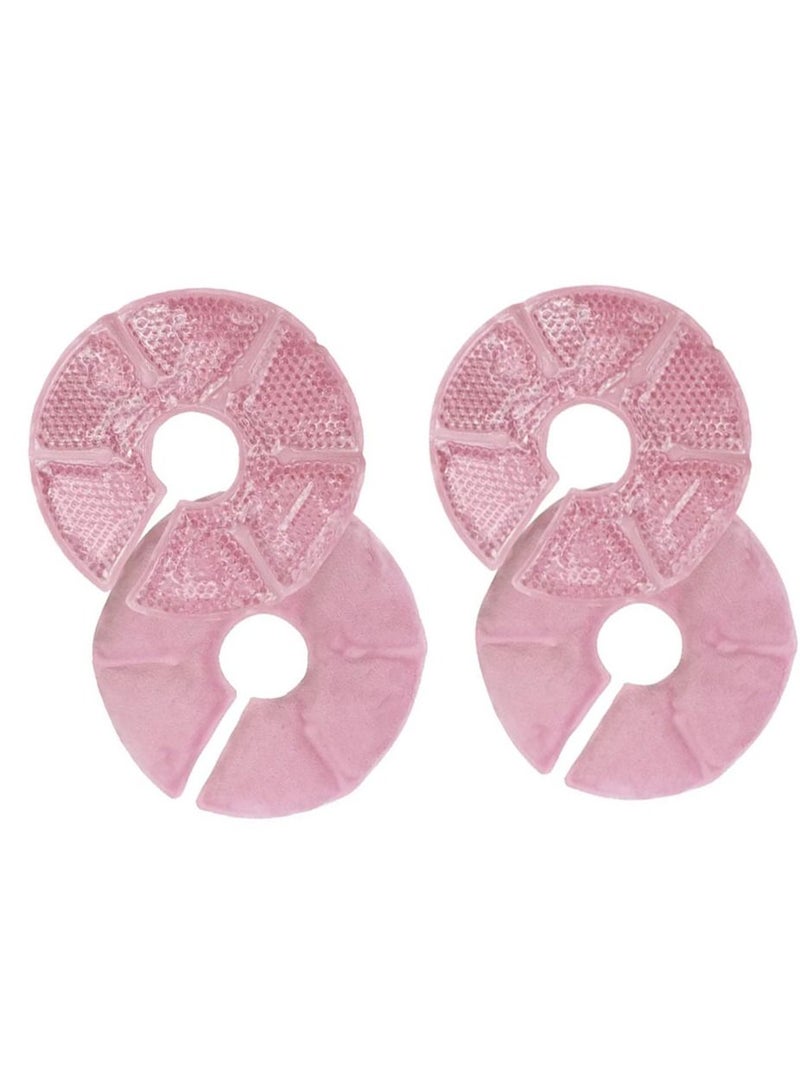 Breast Therapy Pads Ice Pack, 2Pcs Hot Cold Breastfeeding Gel Pads, Boost Milk Let-Down with Bead