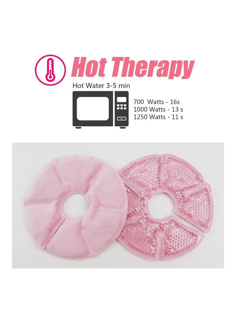 Breast Therapy Pads Ice Pack, 2Pcs Hot Cold Breastfeeding Gel Pads, Boost Milk Let-Down with Bead