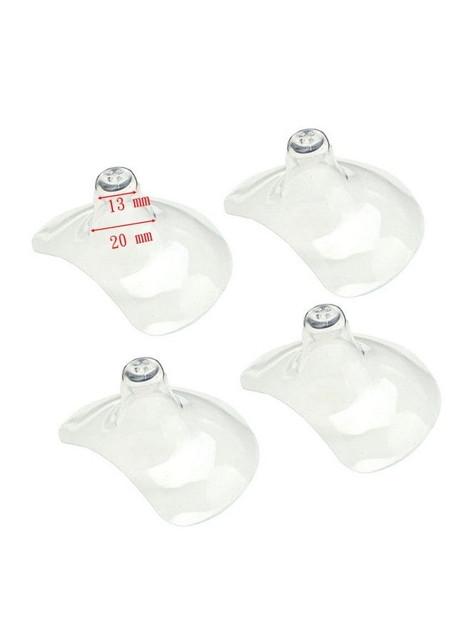 Nipple Shield (Small/Extra Small) 4Pc In Reuseable Storage Case (Thicker Version)