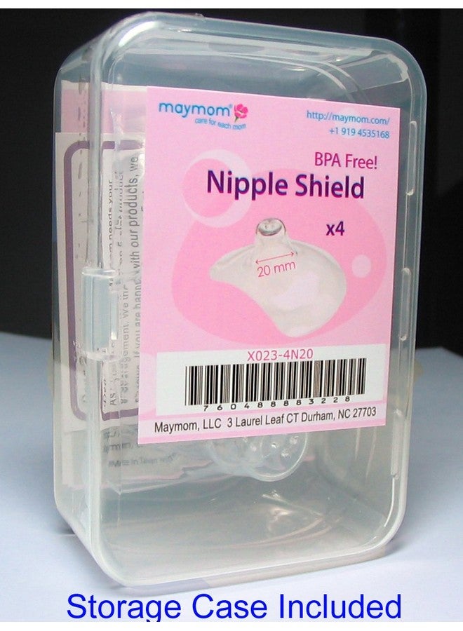 Nipple Shield (Small/Extra Small) 4Pc In Reuseable Storage Case (Thicker Version)