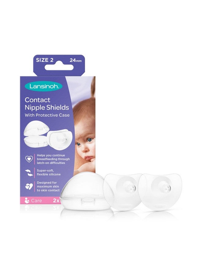 Contact Nipple Shields For Breastfeeding 2 Nipple Shields (24Mm) And Case