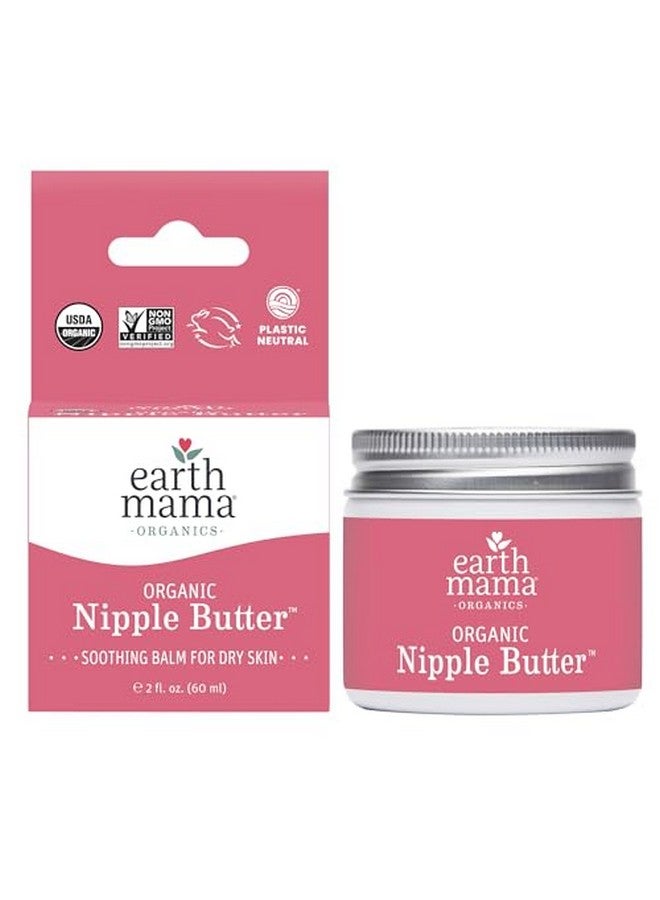 Organic Nipple Butter™ Breastfeeding Cream By Earth Mama ; Lanolinfree Postpartum Essentials Safe For Nursing Nongmo Project Verified 2Fluid Ounce