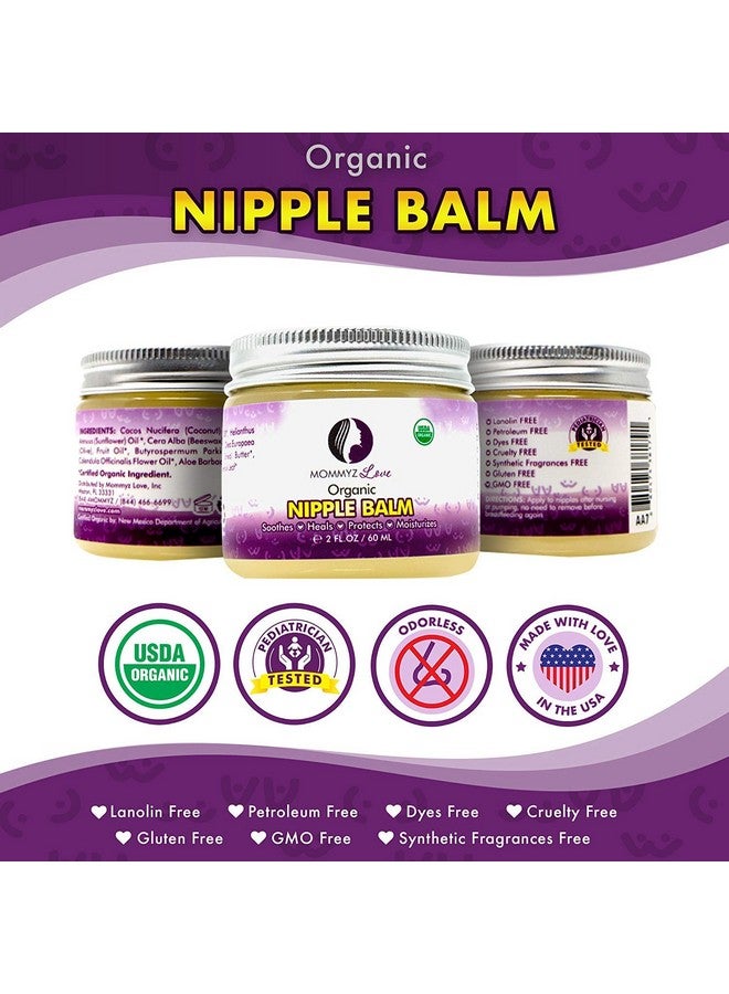 Best Nipple Cream For Breastfeeding Relief (2 Oz) Provides Immediate Relief To Sore Dry And Cracked Nipples Even After A Single Use Pediatrician Tested Usda Certified Organic (1 Jar)