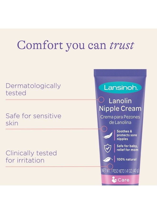 Lanolin Nipple Cream Safe For Baby And Mom Breastfeeding Essentials 1.41 Ounces