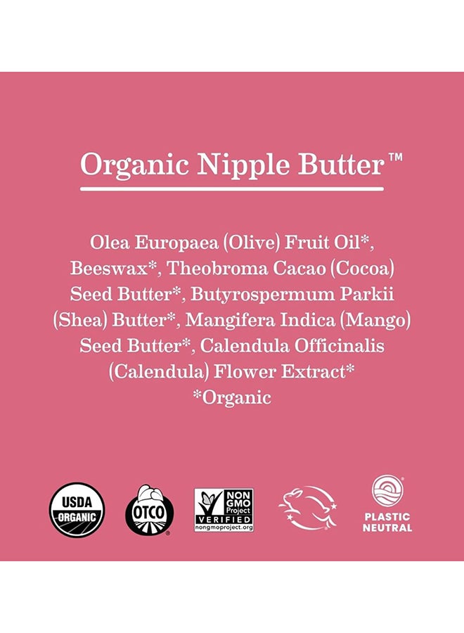 Earth Mama Organic Nipple Butter™ | Nipple Cream Safe for Breastfeeding | Postpartum Essentials for Nursing | Non Lanolin Nipple Cream, 2-Fluid Ounce