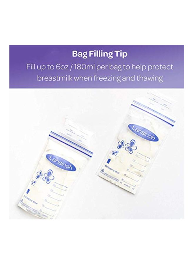 50-Piece Milk Storage Bag With Pump Adapters