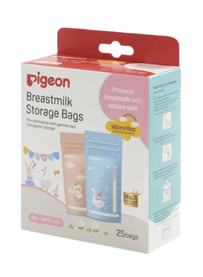 25-Piece Breast Milk Storage Bag