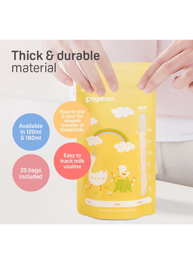 Breast Milk Storage Bags 180Ml, English/Arabic