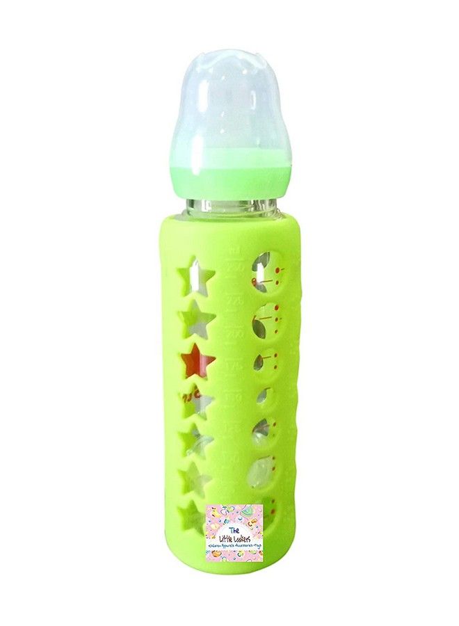 Baby Feeding Bottle Silicone Warmer Cover;Sleeve Holder;Insulated Protection For Newborns;Infants;Babies (Pack Of 2) (Green 120 & 240Ml)