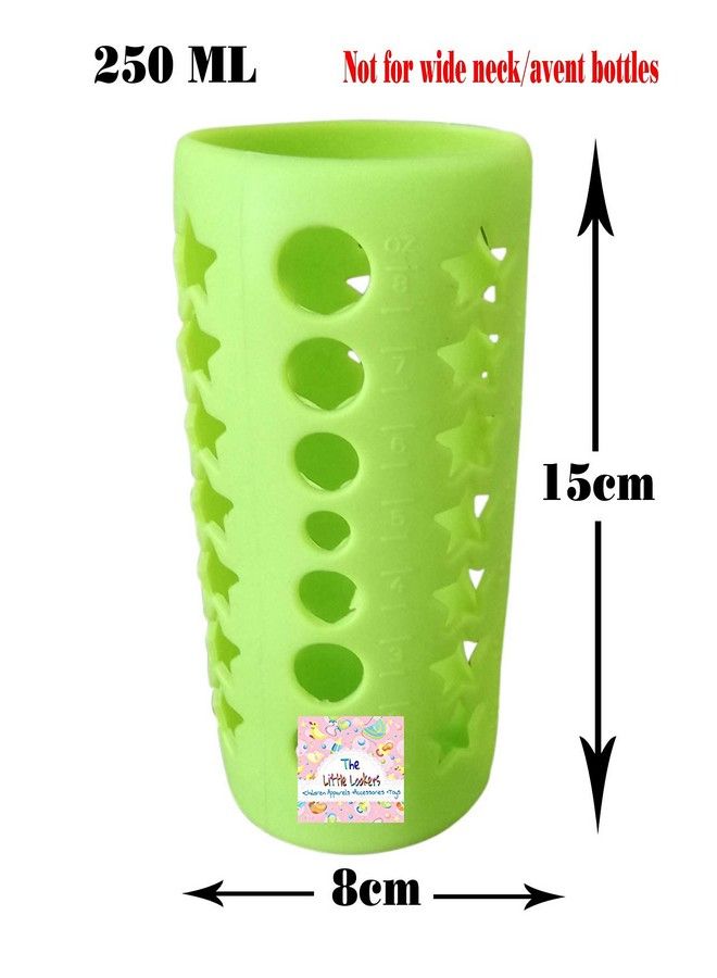 Baby Feeding Bottle Silicone Warmer Cover;Sleeve Holder;Insulated Protection For Newborns;Infants;Babies (Pack Of 2) (Green 120 & 240Ml)