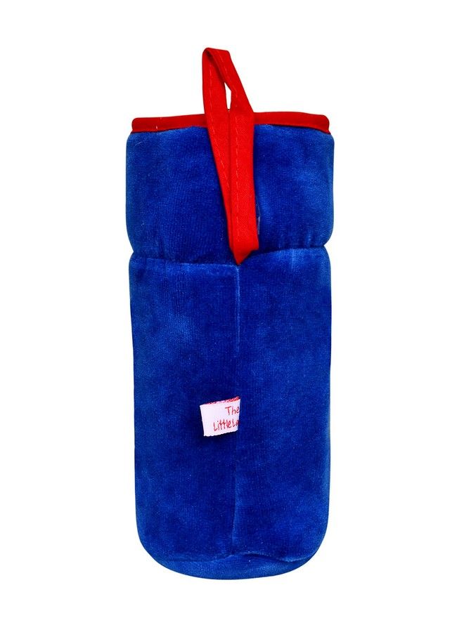 Bottle Cover For Philips Avent Wide Neck Feeders Soft Plush Stretchable Baby Feeding Bottle Cover With Easy To Hold Strap (Royal Blue & Blue Wide Neck 240330Ml 811Oz)