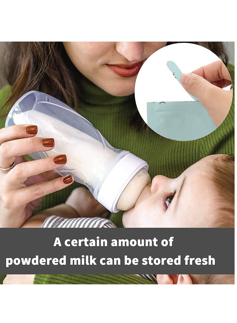 Portable Milk Powder Storage Bag, Disposable Baby Feeding Food Milk Powder Sealed, and Leakproof Pouches Container Formula Dispenser, for Newborn Parents and Family Travel 30 Pieces