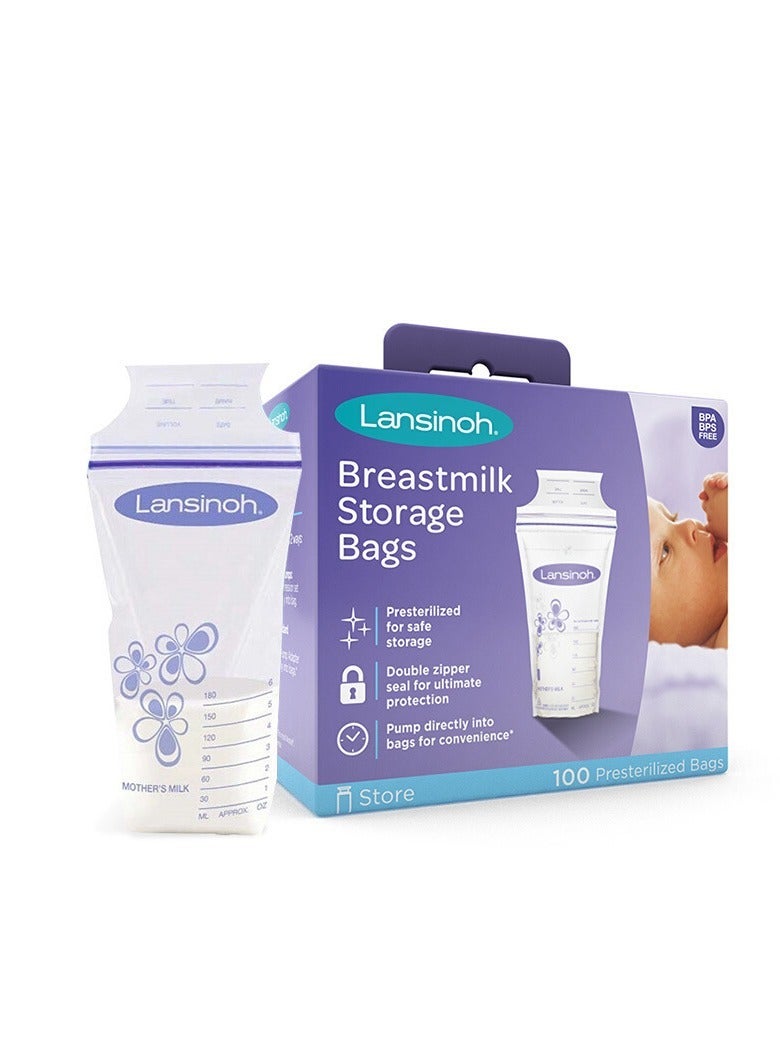 Lansinoh Breastmilk Storage Bags - 100 ct (3 Packs (100 Count))
