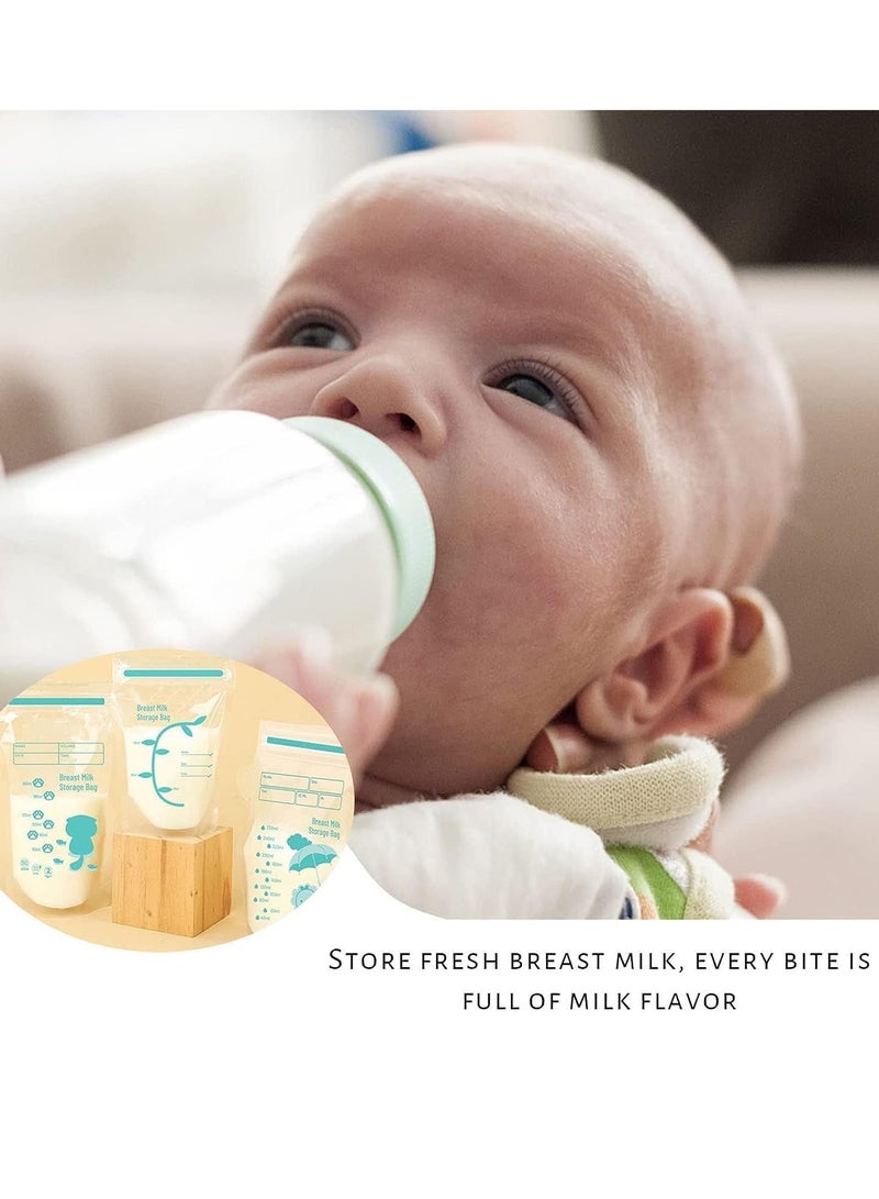 Breast Milk Storage Bags 30pcs 250ml Milk Freezer Bags Essentials Breast Milk Storage Bags for Freezer Pre-Sterilised Stand-Up Pouches No Leak Double Seal Freezer Milk Storage for Fridge