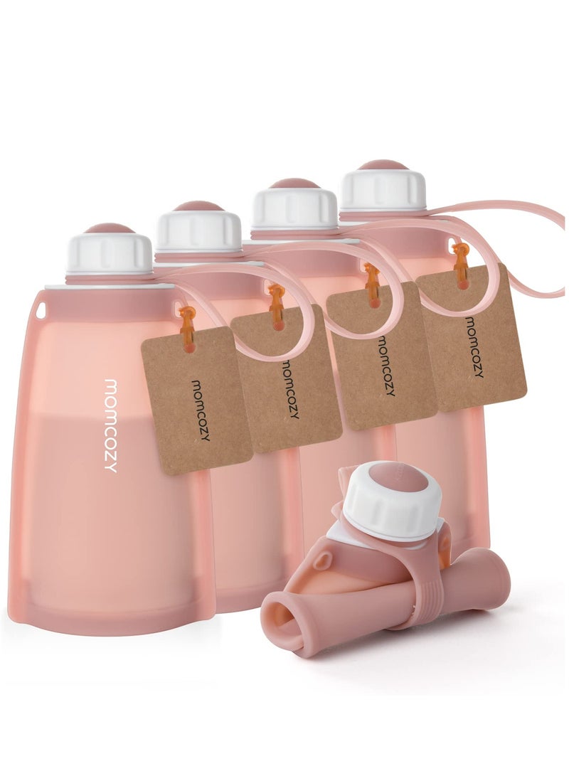 Reusable Silicone Breast Milk Bags, For Breastfeeding Saver With Leakproof, Freezer Storing Pouches, BPA Free