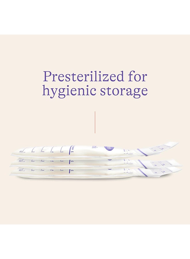 Breastmilk Storage Bags, 100 Count, 6 Ounce, Easy To Use Milk Storage Bags For Breastfeeding, Presterilized, Hygienically Doubled-Sealed