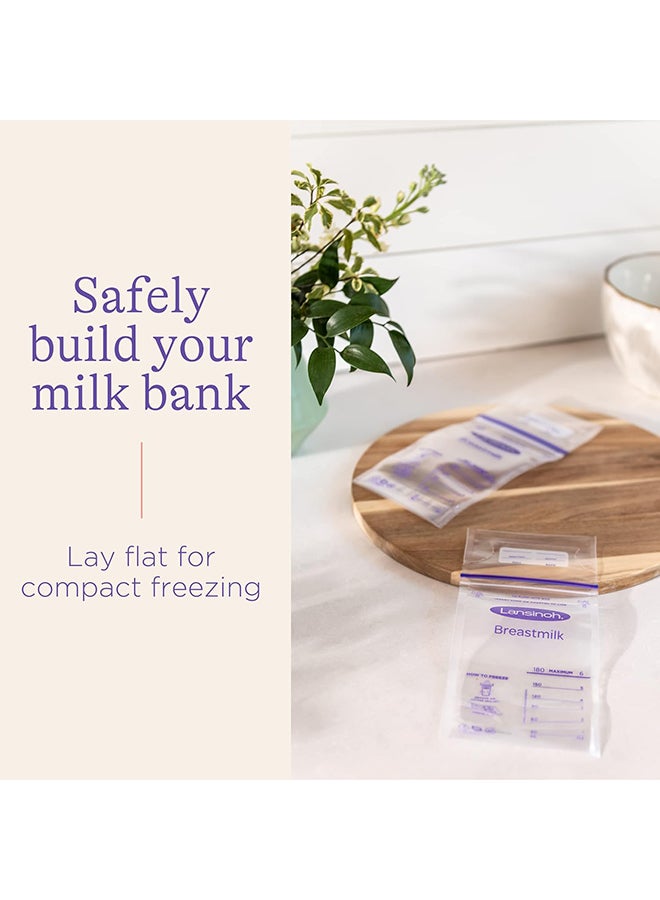 Breastmilk Storage Bags, 100 Count, 6 Ounce, Easy To Use Milk Storage Bags For Breastfeeding, Presterilized, Hygienically Doubled-Sealed