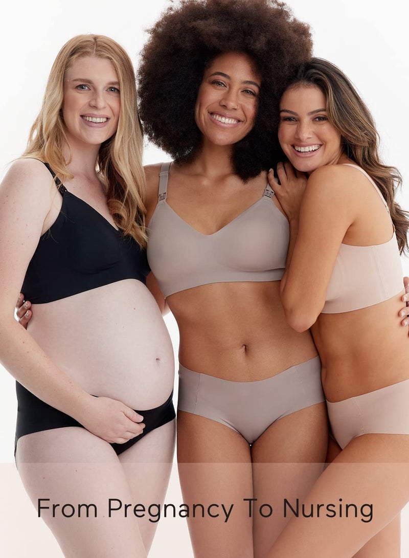 Nursing Bras for Breastfeeding, Seamless Ultra Comfort Maternity Bra, Natural Shape, Pregnancy Sleep Bralette