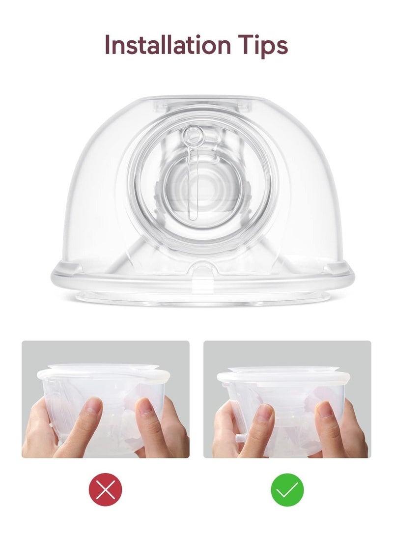 Full Set Collector Cup Only Compatible with Momcozy S9 Pro/S12 Pro NOT for S9/S12. Original S9 Pro/S12 Pro Breast Pump Replacement Accessories 180ML