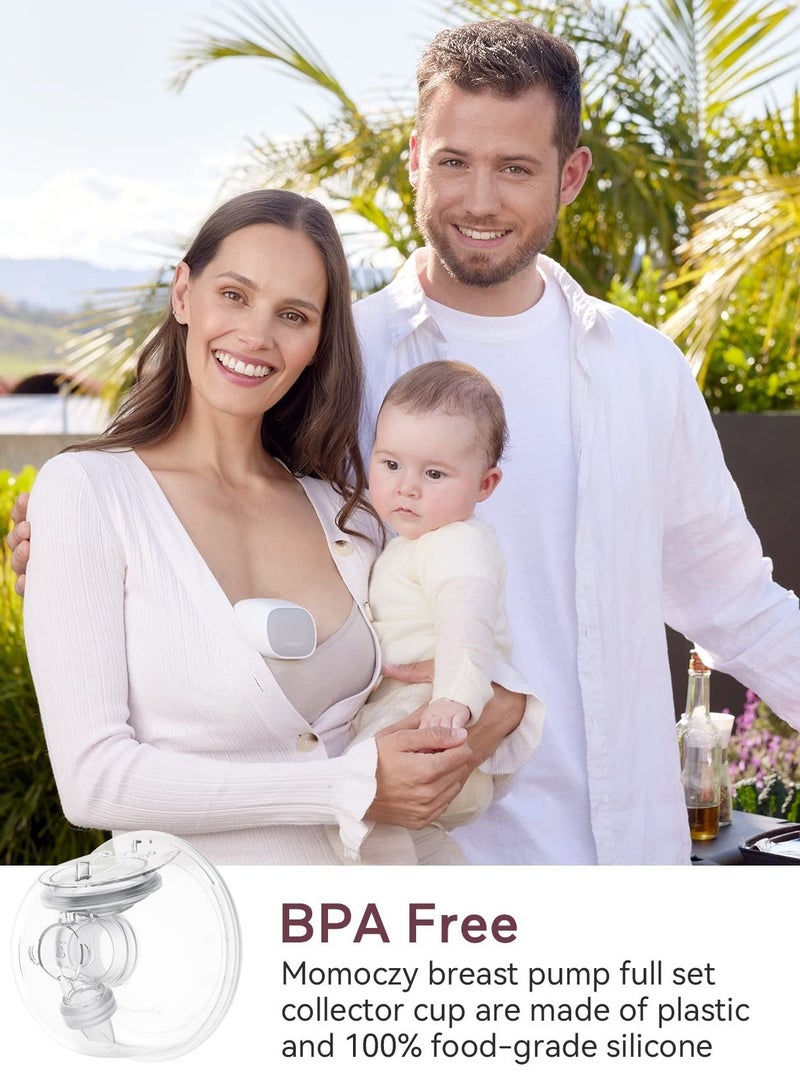 Full Set Collector Cup Only Compatible with Momcozy S9 Pro/S12 Pro NOT for S9/S12. Original S9 Pro/S12 Pro Breast Pump Replacement Accessories 180ML