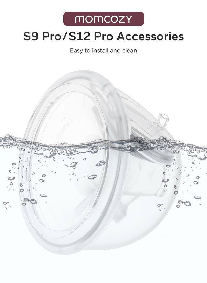 Full Set Collector Cup Only Compatible with Momcozy S9 Pro/S12 Pro NOT for S9/S12. Original S9 Pro/S12 Pro Breast Pump Replacement Accessories 180ML