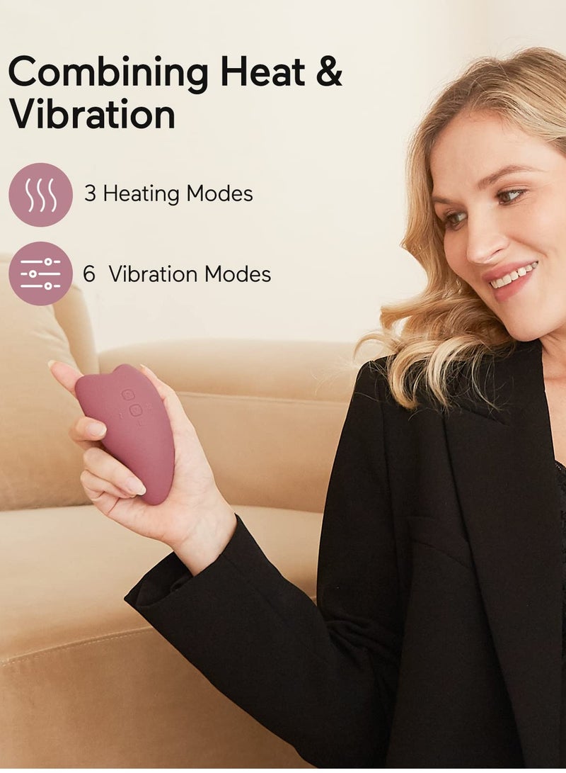 Momcozy Warming Lactation Massager 2-in-1, Soft Breast Massager for Breastfeeding, Heat + Vibration Adjustable for Clogged Ducts, Improve Milk Flow, Engorgement