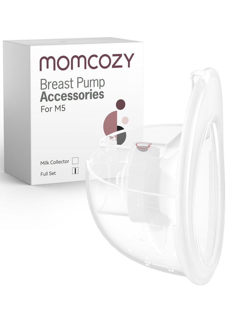 Momcozy Full Set Collector Cup Only for Momcozy M5, Original M5 Breast Pump Replacement Accessories