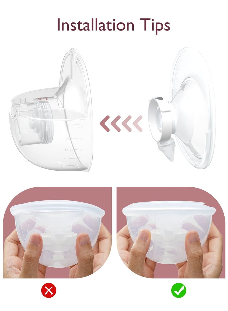 Momcozy Full Set Collector Cup Only for Momcozy M5, Original M5 Breast Pump Replacement Accessories