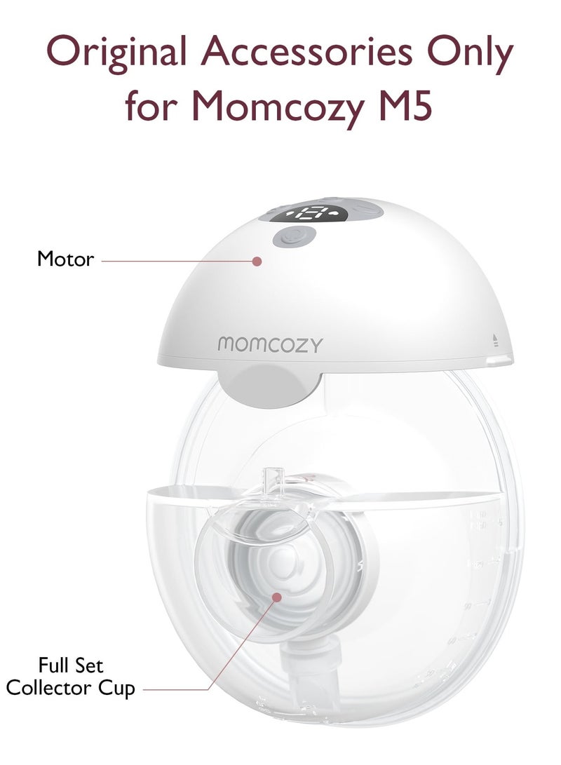 Momcozy Full Set Collector Cup Only for Momcozy M5, Original M5 Breast Pump Replacement Accessories