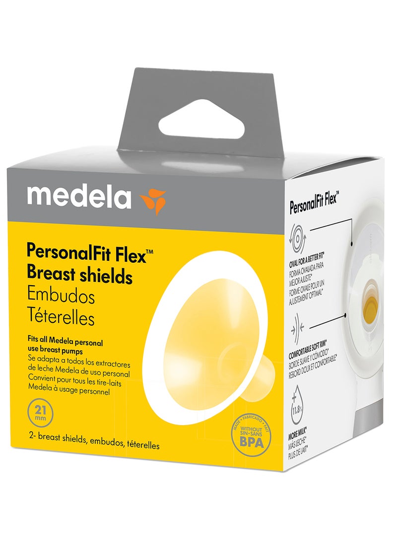 Pack Of 2 New Personal Fit Flex Breast Shield - Small - Enhanced Comfort And Fit, Improved Milk Flow, Adaptable To Your Shape