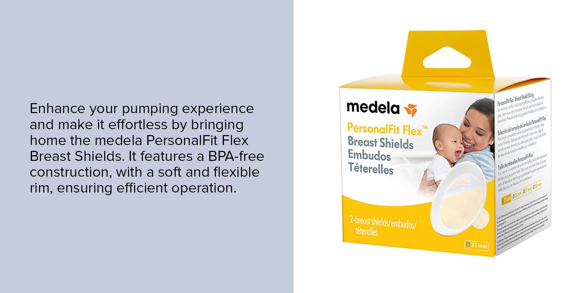 Pack Of 2 New Personal Fit Flex Breast Shield - Small - Enhanced Comfort And Fit, Improved Milk Flow, Adaptable To Your Shape