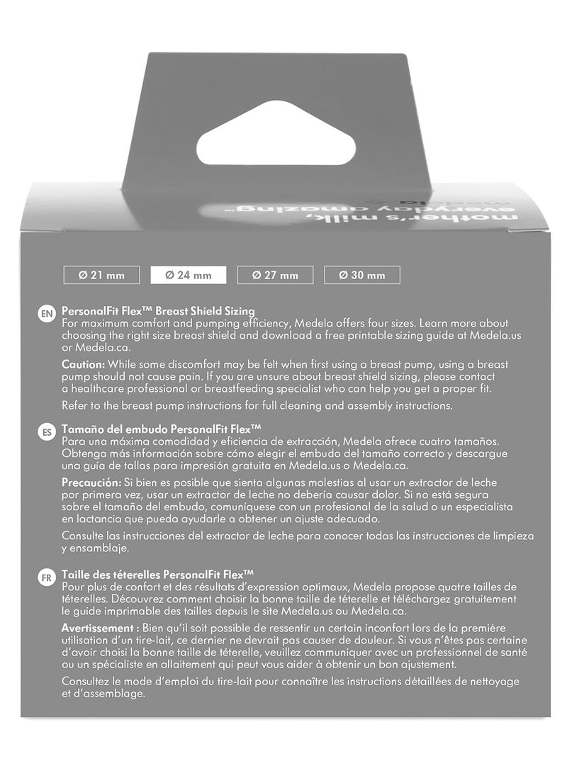 Pack Of 2 New Personal Fit Flex Breast Shield - Medium - Enhanced Comfort And Fit, Improved Milk Flow, Adaptable To Your Shape