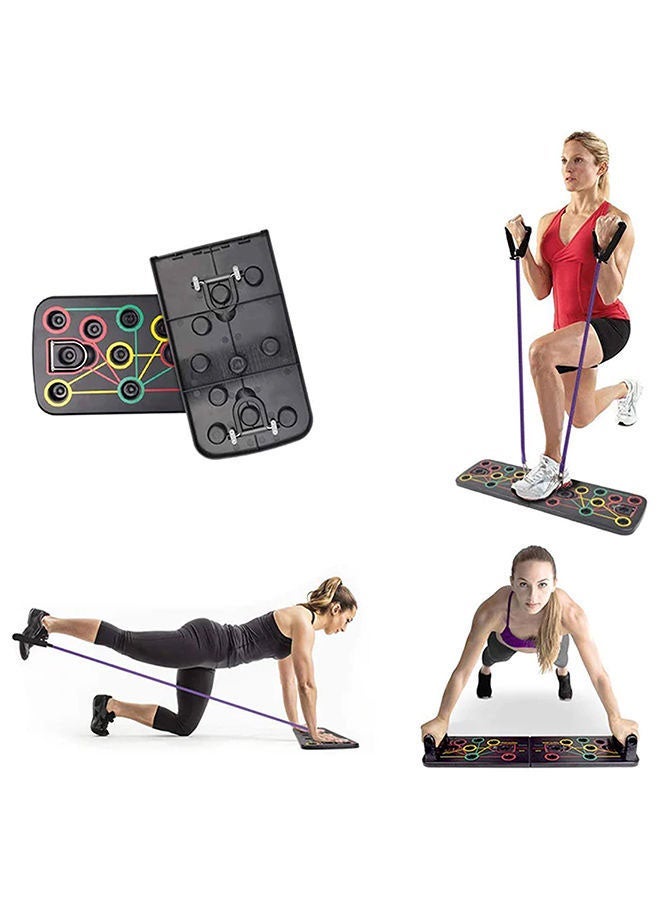 Push Up Rack Board With Fitness Bands 35.6 x 21.8 10.8cm