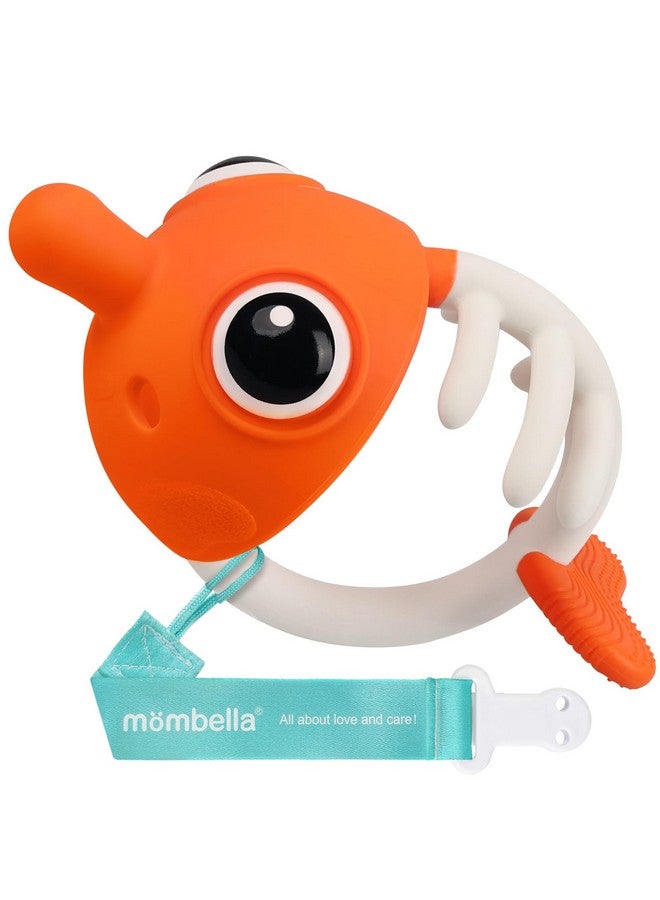 Clownfish Baby Teether Toys Teething Toys For Babies 0 3 6 12 Months With Clip Safe Soft Silicone Infant Teethers Toy 49 Months Old Soothing Sucking N Chew On Needs Fun Gift For Newborn