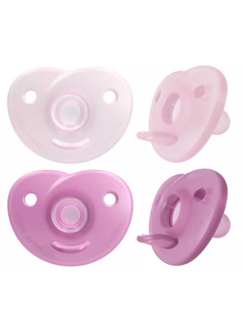 Silicone Pacifier, Soother, 0 - 6 Months , Mixed, 2 Count, Scf099, 20