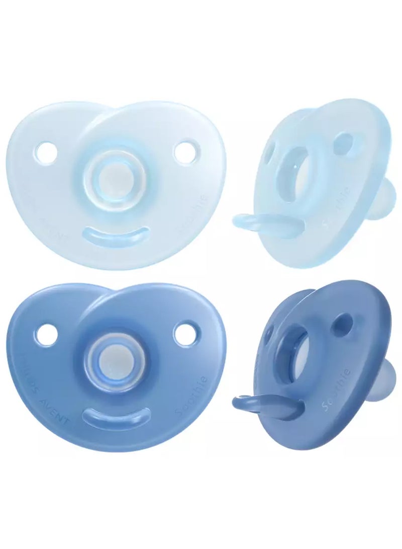 Silicone Pacifier, Soother, 0 - 6 Months , Mixed, 2 Count, Scf099, 20