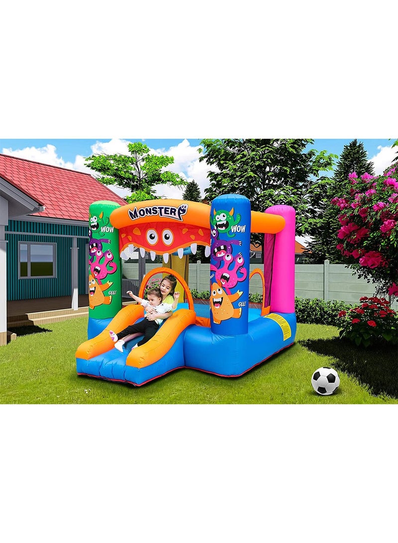 Kids slide Outdoor Inflatable Bouncy Castle For Children(Monster Blue)