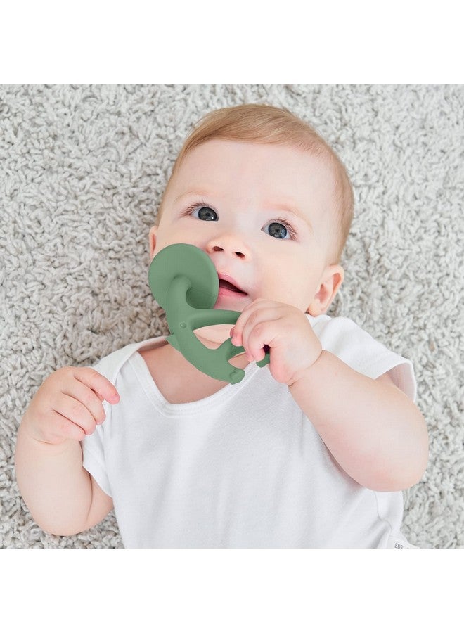 Dancing Elephant Teether Toys With Strap For 312 Months Baby Teething Toys 6 To 12 Months Old With Clip Freezable Silicone Infant Chew Toys Easy Hold Great Gifts For Newborn Light Green